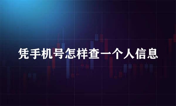 凭手机号怎样查一个人信息