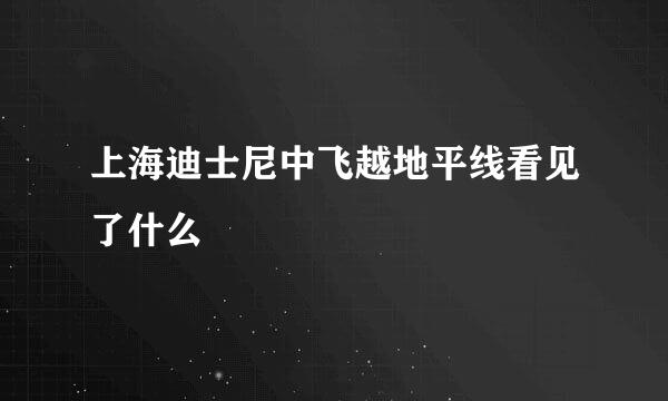 上海迪士尼中飞越地平线看见了什么