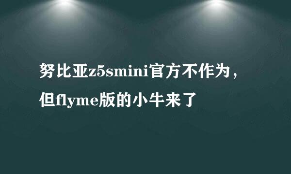 努比亚z5smini官方不作为，但flyme版的小牛来了