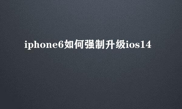 iphone6如何强制升级ios14