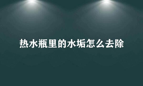 热水瓶里的水垢怎么去除