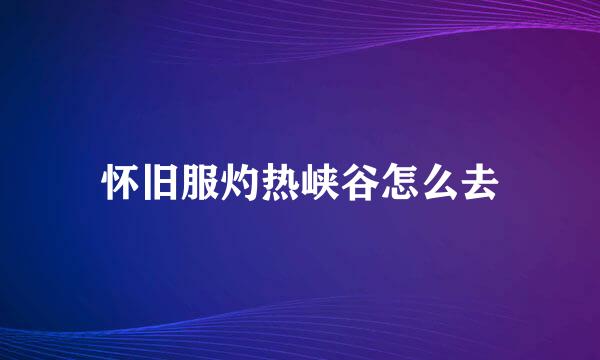 怀旧服灼热峡谷怎么去