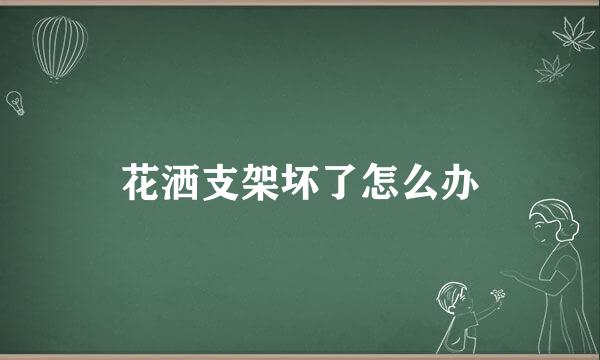 花洒支架坏了怎么办