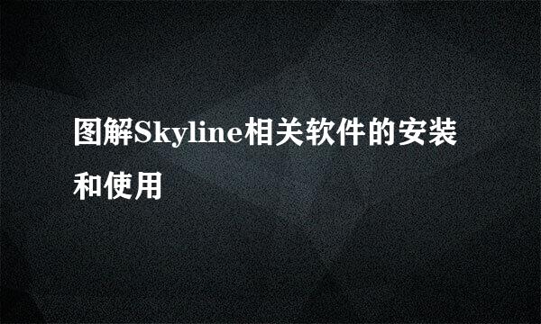 图解Skyline相关软件的安装和使用