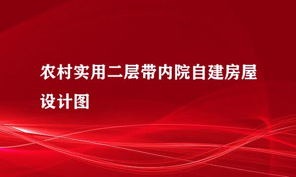 农村实用二层带内院自建房屋设计图