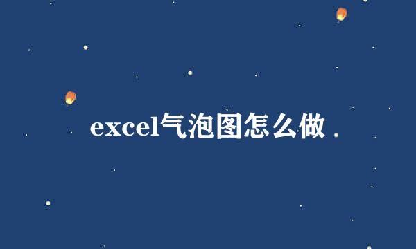 excel气泡图怎么做