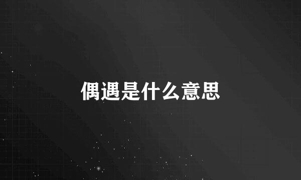 偶遇是什么意思