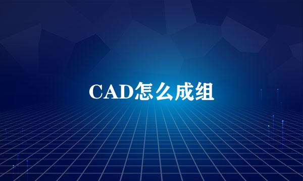 CAD怎么成组