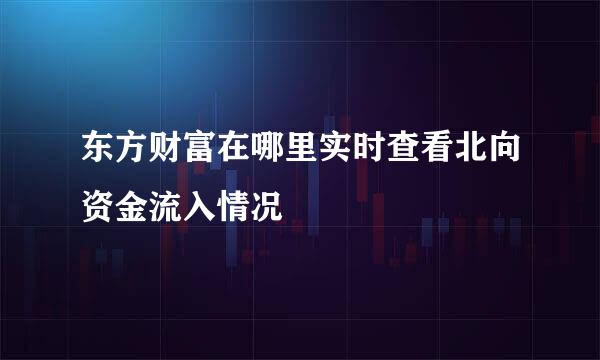 东方财富在哪里实时查看北向资金流入情况