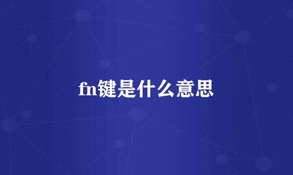 fn键是什么意思