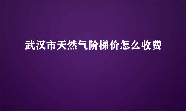 武汉市天然气阶梯价怎么收费