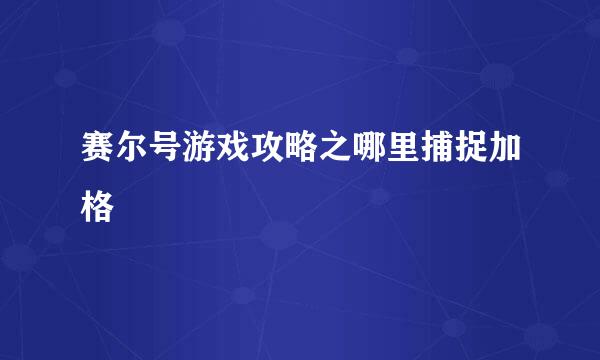 赛尔号游戏攻略之哪里捕捉加格