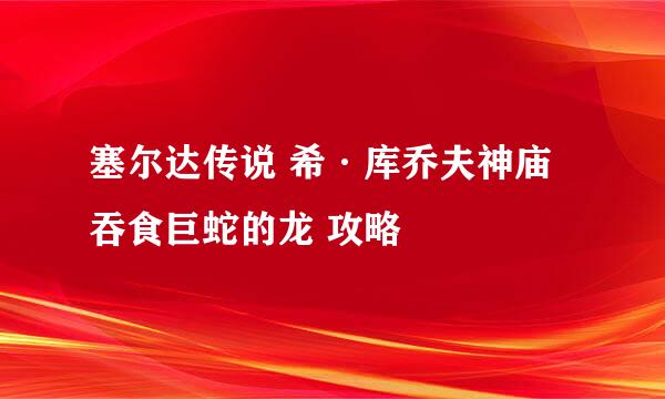 塞尔达传说 希·库乔夫神庙 吞食巨蛇的龙 攻略