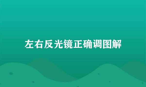 左右反光镜正确调图解