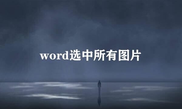 word选中所有图片