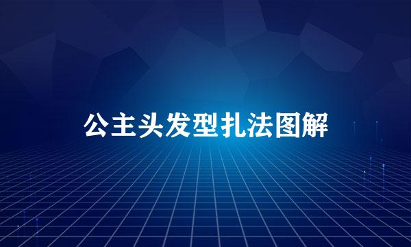 公主头发型扎法图解