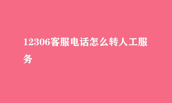 12306客服电话怎么转人工服务