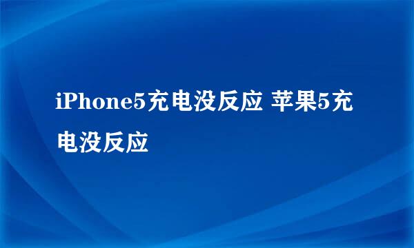 iPhone5充电没反应 苹果5充电没反应