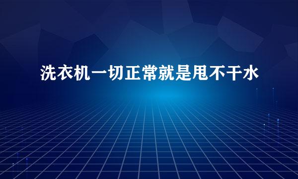 洗衣机一切正常就是甩不干水