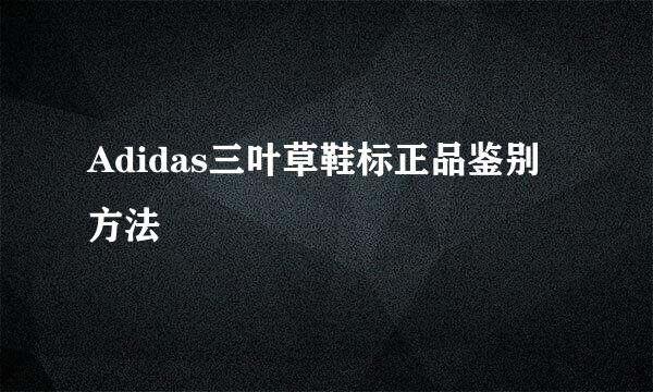 Adidas三叶草鞋标正品鉴别方法