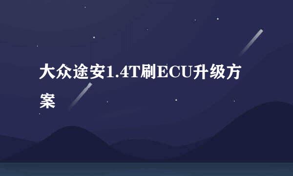 大众途安1.4T刷ECU升级方案