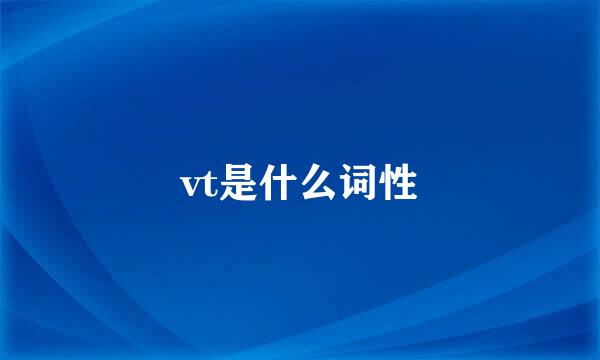 vt是什么词性